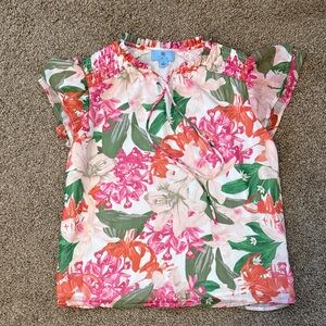 CeCe Multicolor Floral Blouse